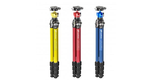 Leofoto LY-224C Tripod + LH-25 (Blue, Red, Yellow)